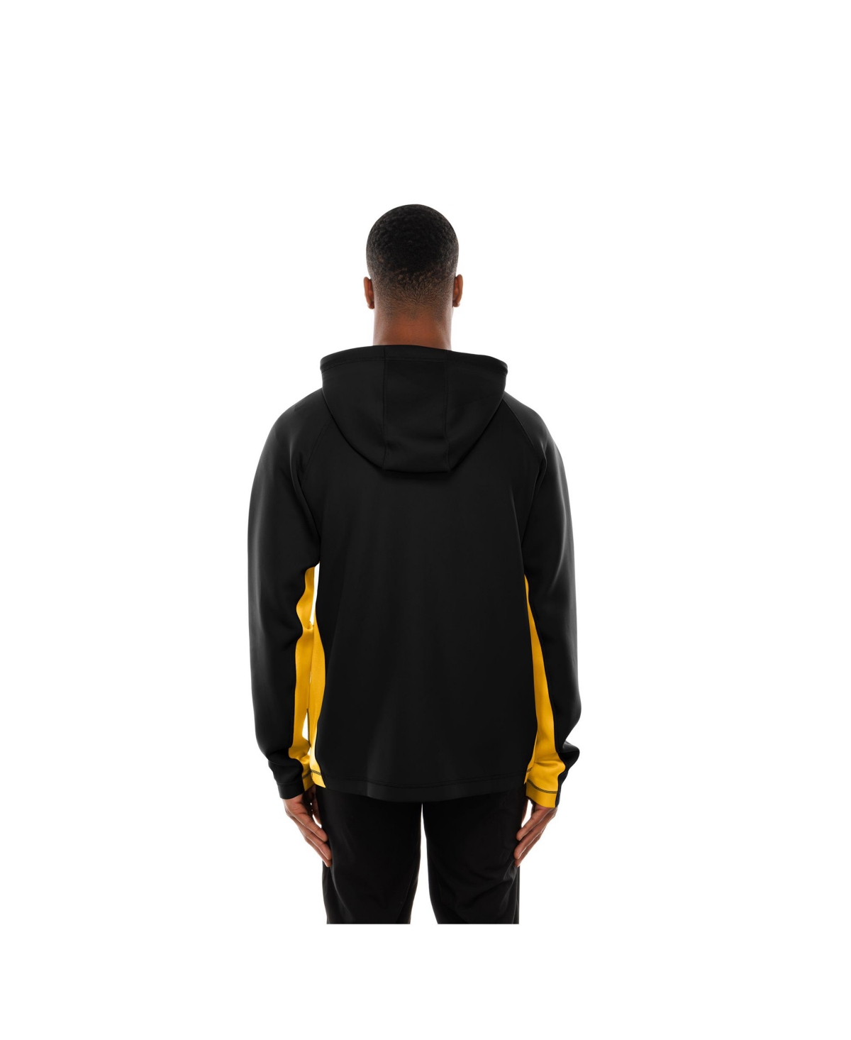 New Era Men's Black Pittsburgh Steelers Combine Authentic Raglan Scuba Full-Zip Hoodie