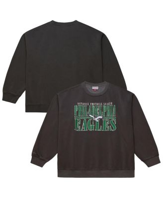 Men's Black Philadelphia Eagles Downtown Crew Vintage Logo Sweatshirt