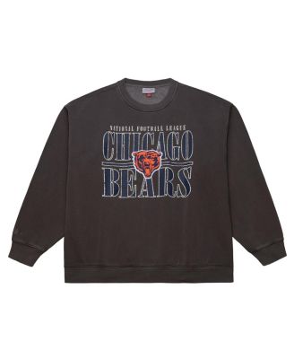 Men's Black Chicago Bears Downtown Crew Vintage Logo Sweatshirt