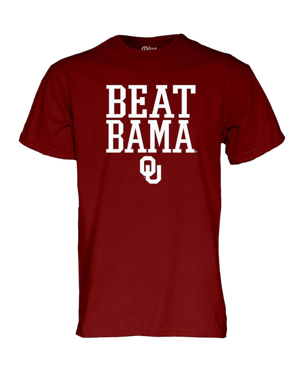Blue 84 Men's and Women's Crimson Oklahoma Sooners Beat Bama Rally Call T-Shirt