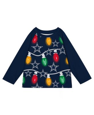Preschool 2-Piece Dallas Cowboys Garland Holiday Long Sleeve Pajama Set