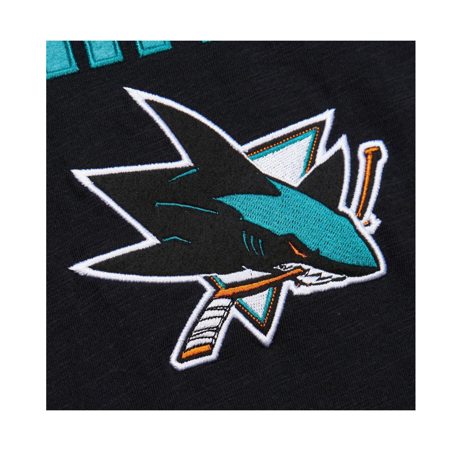 Men's Black/Teal San Jose Sharks Legendary Slub Raglan Long Sleeve T-Shirt