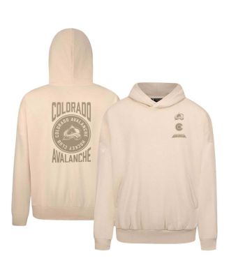 LevelWear - Levelwear Men's Cream Colorado Avalanche Contact Stamp Pullover Hoodie