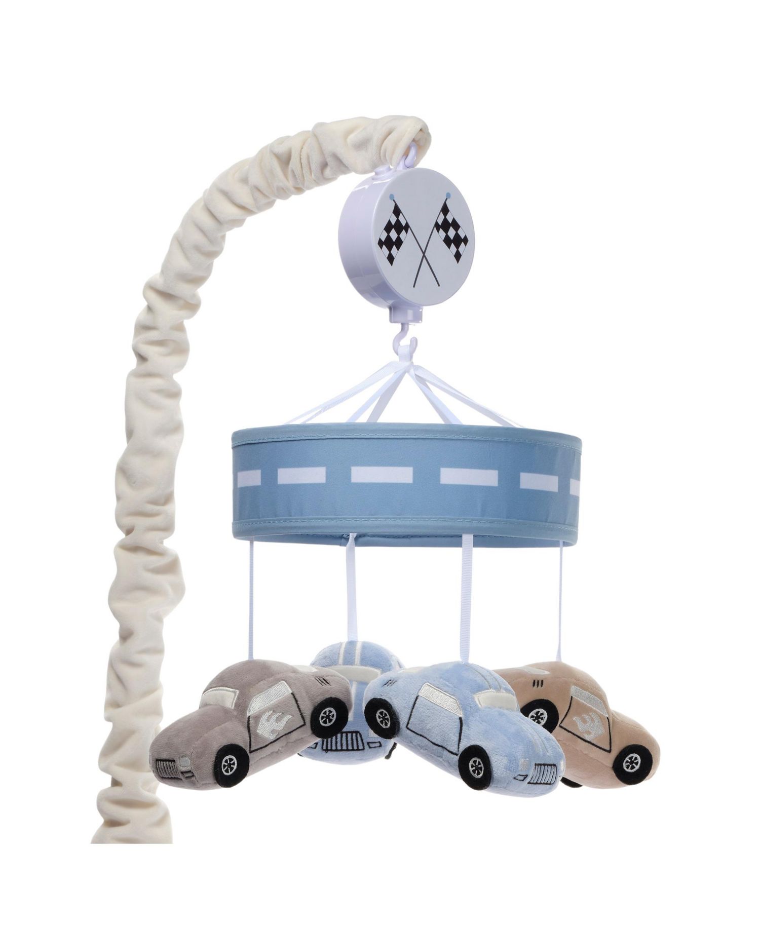 Lambs and Ivy Little Racer Musical Car/Transportation Baby Crib Mobile Soother Toy