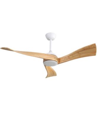 52-inch White Modern 3 Blades Ceiling Fan Light with Remote Control Support Six Speed Ajustable
