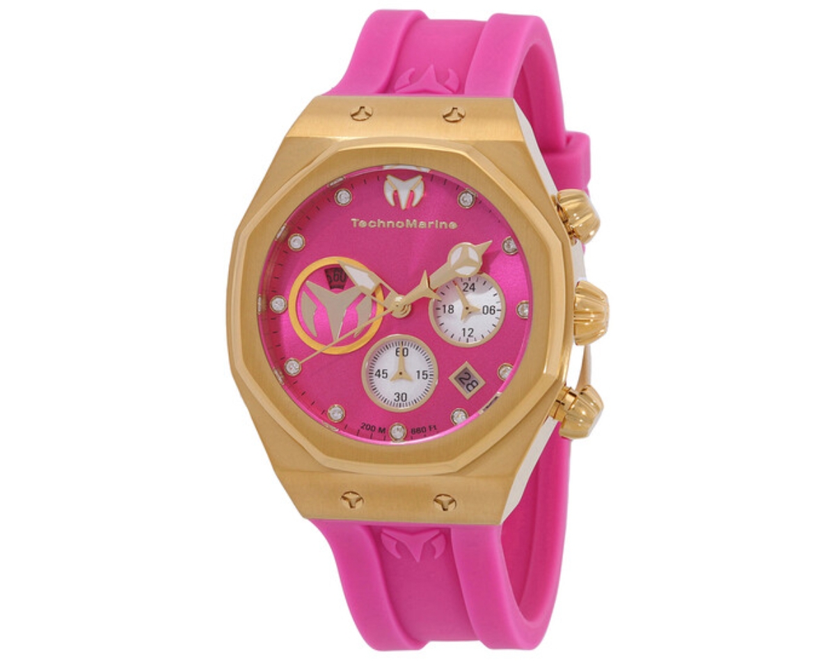 Technomarine Women's Tm-523009 Reef Quartz Silver, Hot Pink Dial Watch