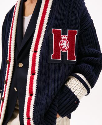 Men's Letterman Long-Sleeve Cardigan