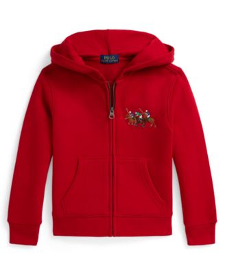 Polo Ralph Lauren - Boys 2-7 Triple-Pony Fleece Full-Zip Hoodie