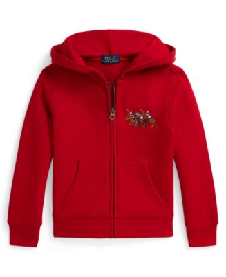 Polo Ralph Lauren Boys 2-7 Triple-Pony Fleece Full-Zip Hoodie - Macy's
