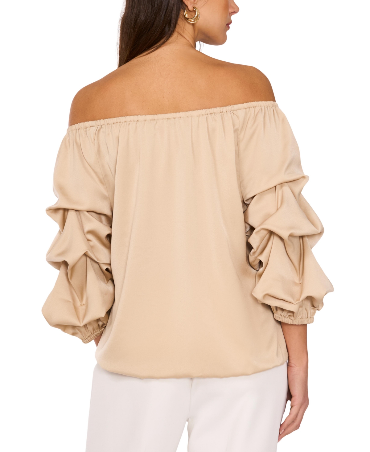 Vince Camuto Women's Off-The-Shoulder Bubble Sleeve Top