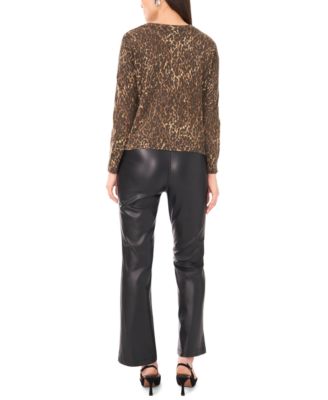 Women's Leopard Print Cardigan Sweater