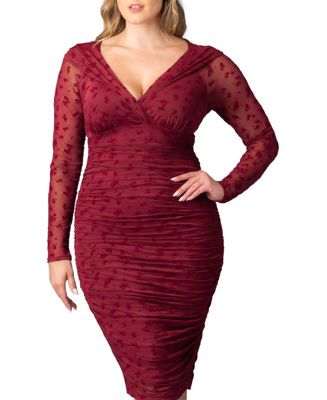 Plus Size Betsey Ruched Body-Con Midi Dress