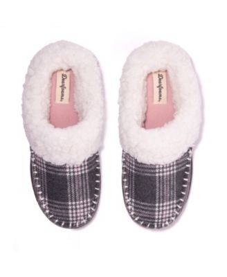 Women's Nyla Felted Plaid Moccasin Toe Clog House Shoe Slipper