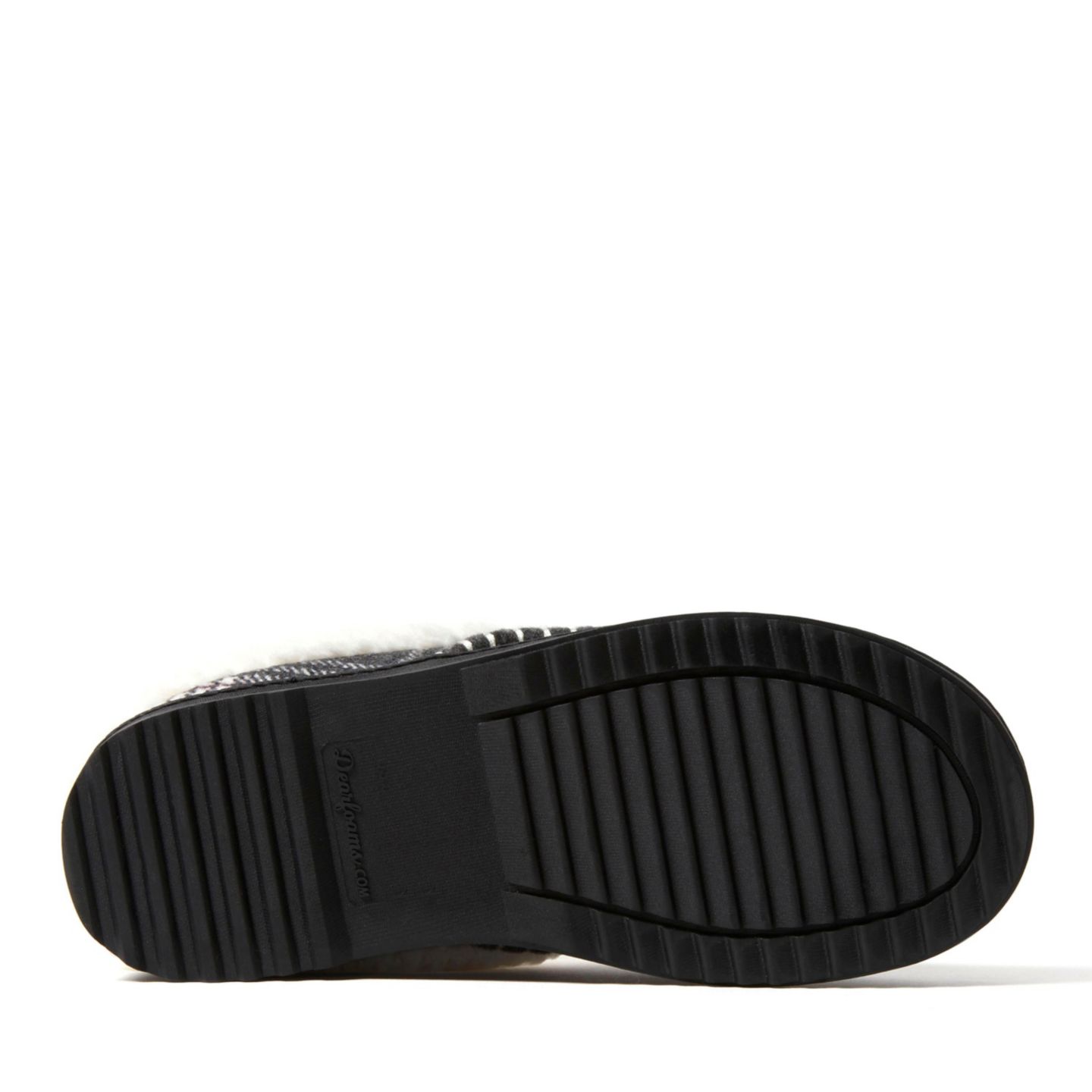 Женские сабо Dearfoams Nyla Felted Plaid Moccasin Toe Clog House Shoe Slipper, цвет: Тёмный меланжевый серый — фото 3