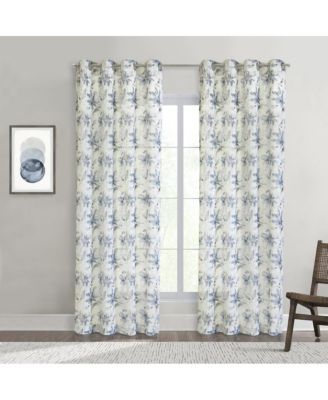 Florence Sheer Grommet Subtle Watercolor Floral Design Curtain Panel for Livingroom Bedroom 52" x 108" Multicolor
