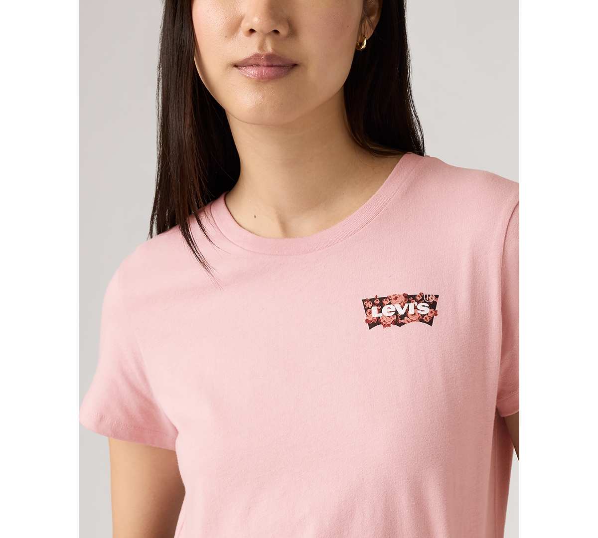 Levi's Women's Perfect Graphic Logo Cotton T-shirt In Pink