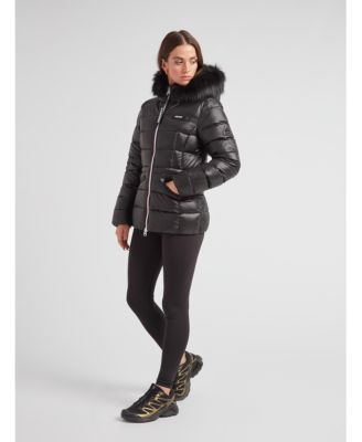 Women's R4D Faux Fur Tricolore Racer Jacket