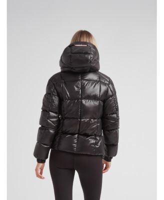 Women's EZ Boxed Racer Hooded Puffer Coat