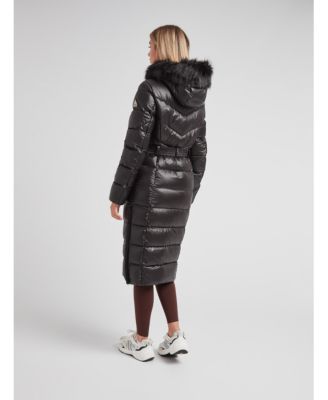 Women's Diamond Belted Extra Long Down Coat