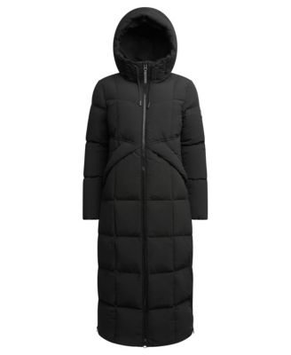Women's Black Star Extra Long Down Coat