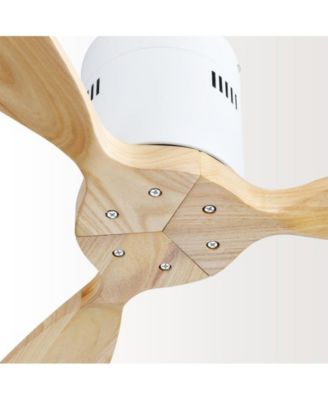 52-inch Modern 3-Blade Flush Mount with Remote Control and Timing Function Ceiling Fan