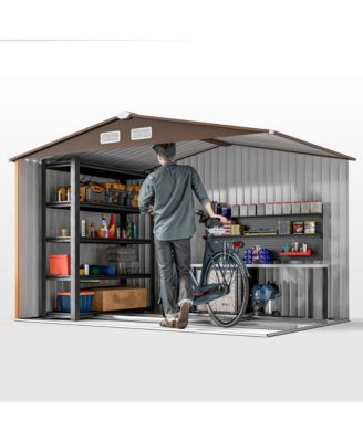 9&#39; x 6&#39; Steel Outdoor Utility Storage Tool Shed Kit Backyard