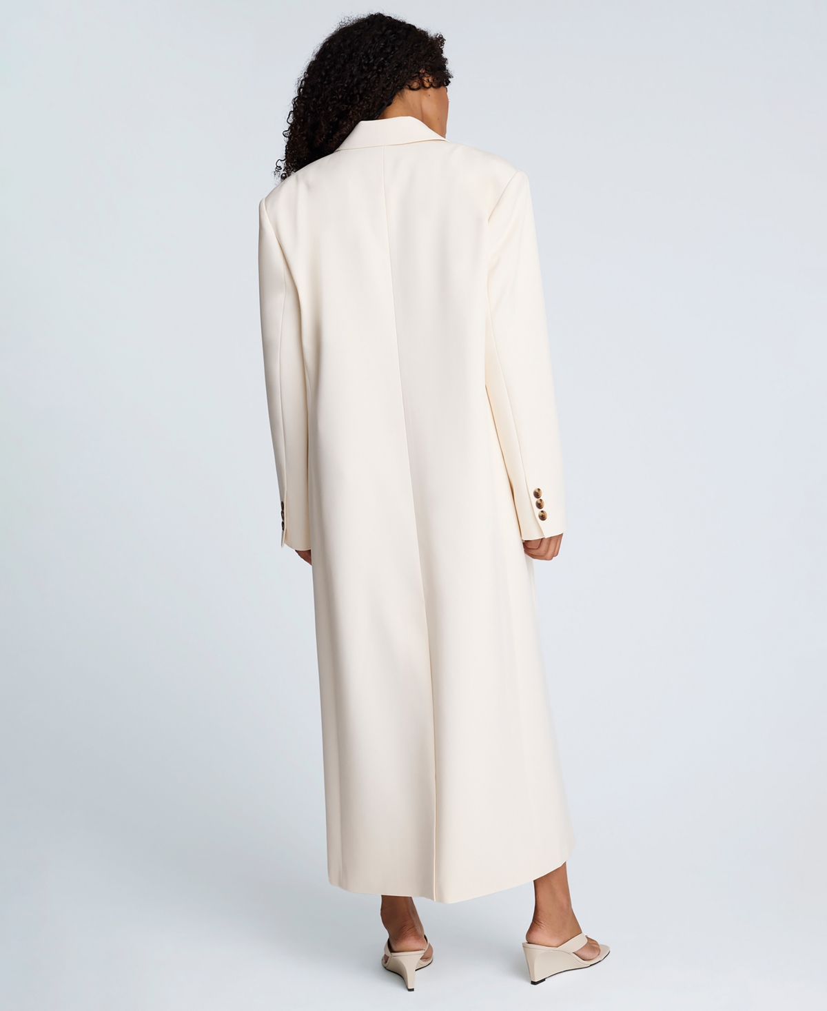 Kenneth Cole Tailored Long Coat In White