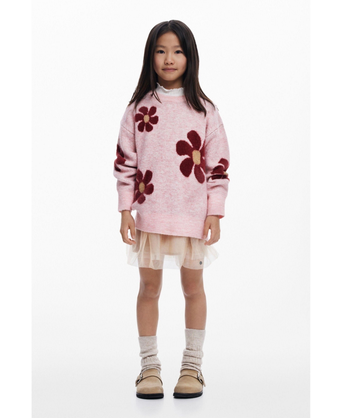 Desigual Girls Girls's Large floral sweater