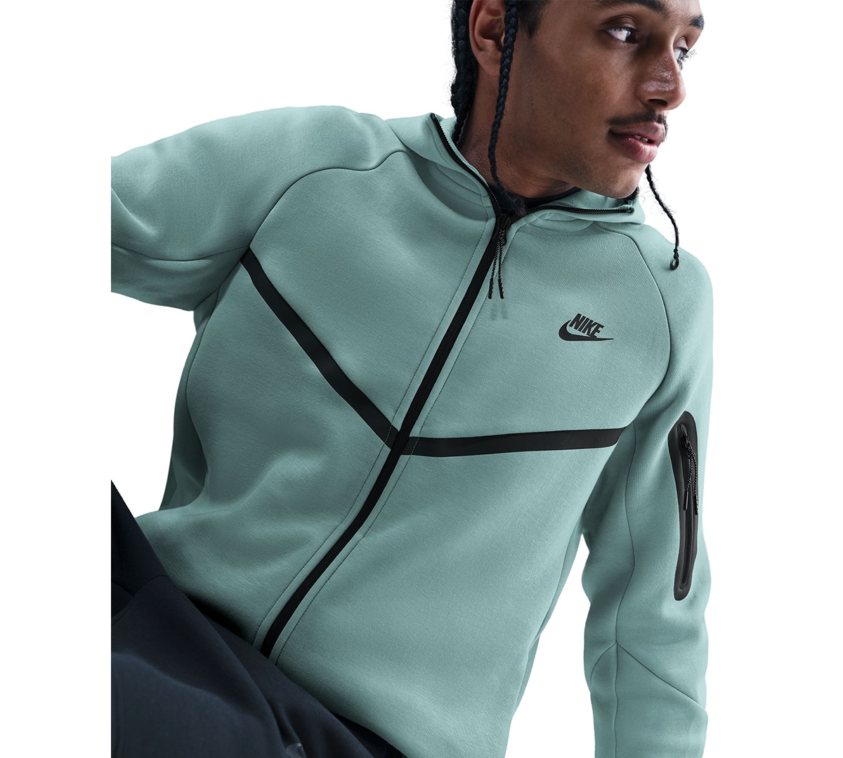 Nike Men's Tech Fleece Full-Zip Windrunner Logo Hoodie