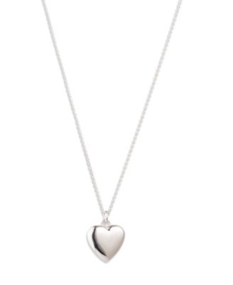 Lauren Ralph Lauren - Silver-Tone Puffy Heart Pendant Necklace