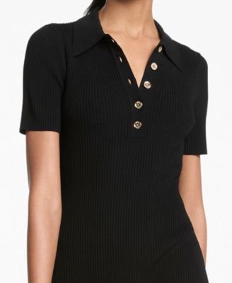 Michael Kors Women's Polo Collar Midi Dress