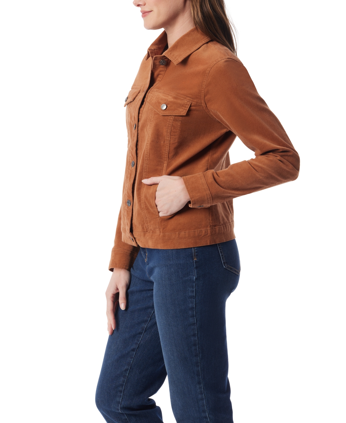 Gloria Vanderbilt Women's Amanda Slim-fit Long-sleeve Jacket In Brown