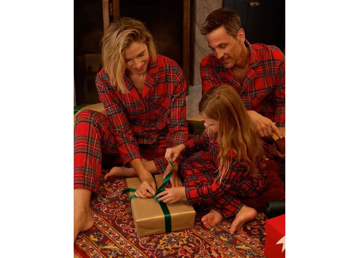 Men's Brinkley Plaid Notch Collar Matching Family Pajamas Set