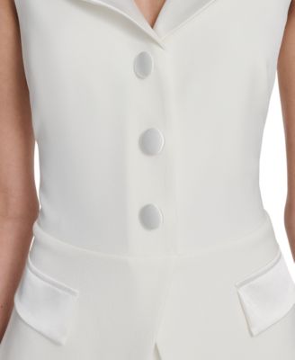 Petite Sleeveless Vest Jumpsuit