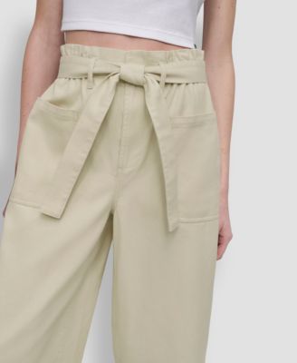 Women's High-Rise Paper Bag Pants