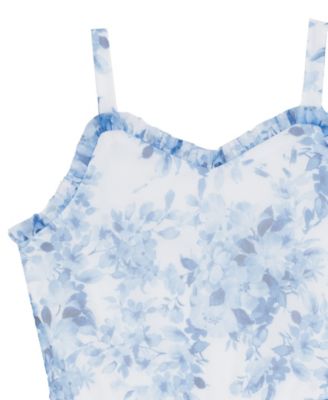 Girls 7-16 Printed Mesh Maxi Dress