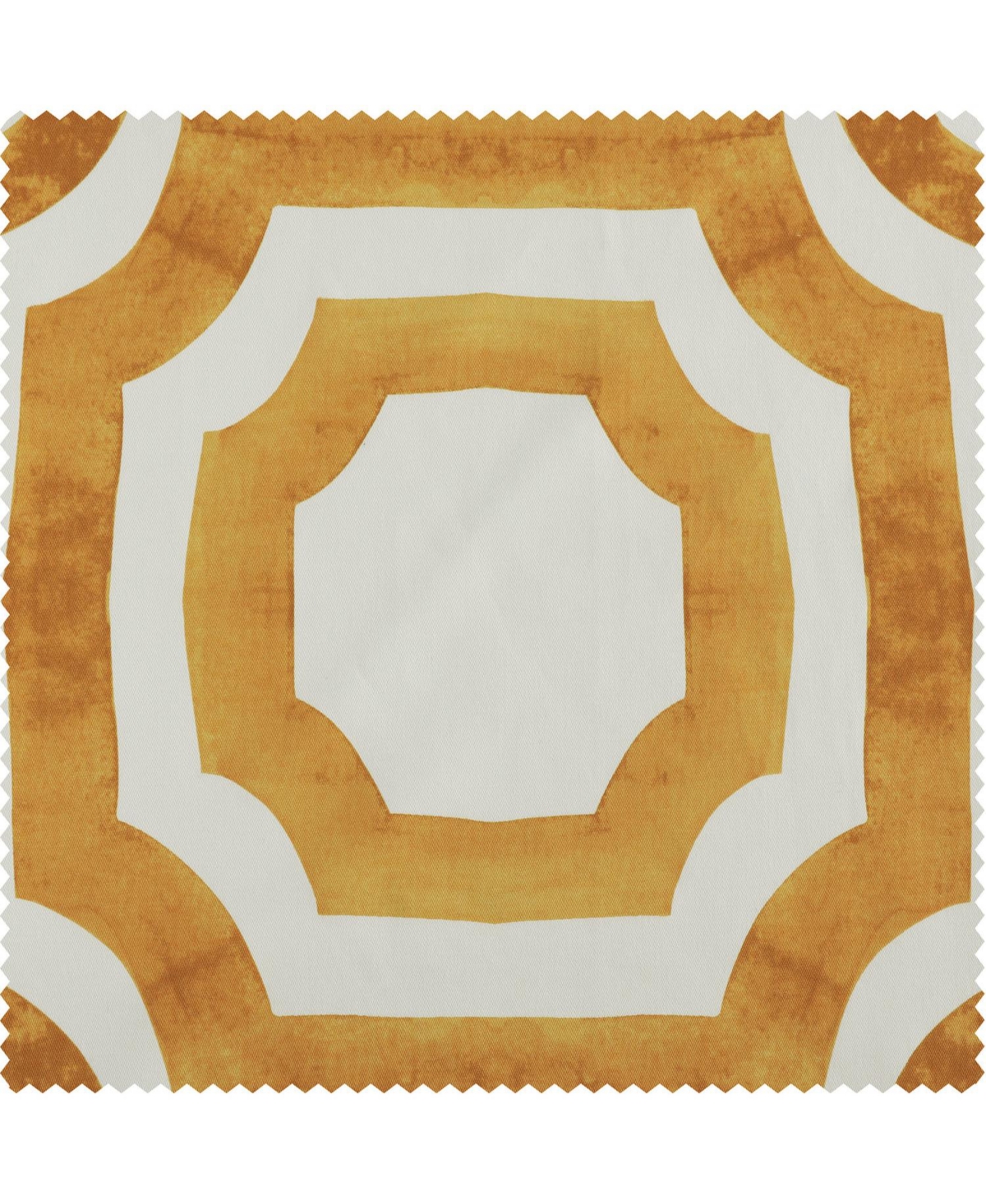 Half Price Drapes Mecca Gold Geometric Printed Cotton Room Darkening Curtain