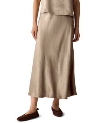 Women's Crinkle Textured Maxi Skirt, Regular and Plus