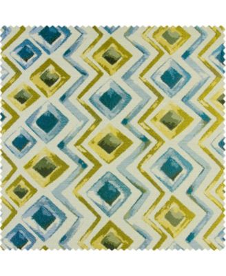 Geometric Faux Silk Jacquard Room Darkening Curtain