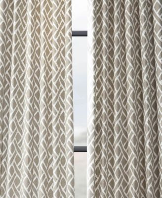 Geometric Printed Cotton Room Darkening Curtain