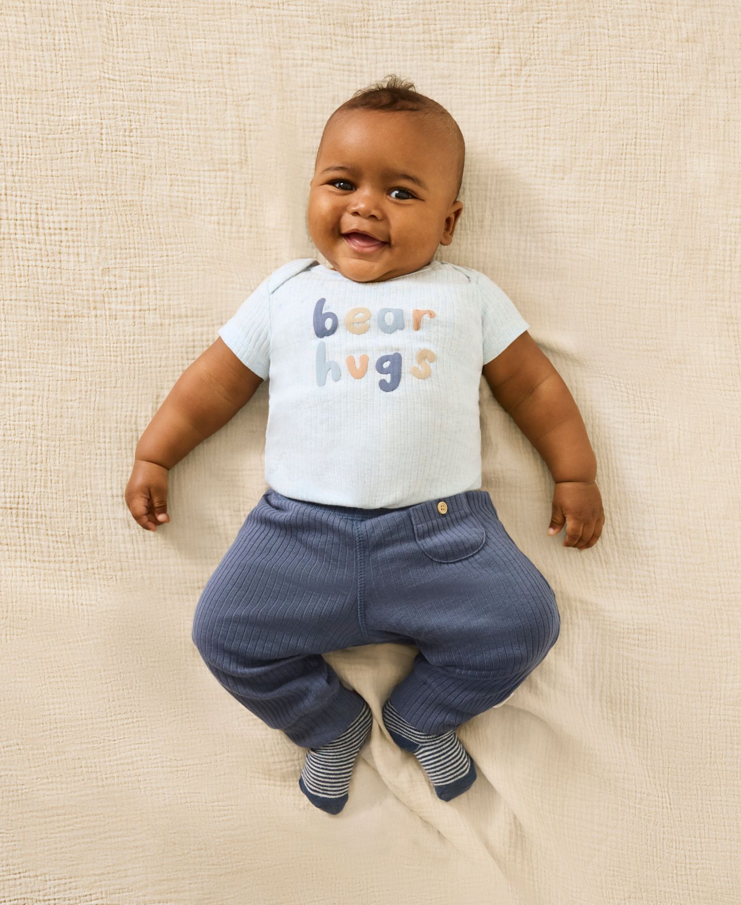 Брюки Huggies Pull-On Pants, 2-Pack Set для мальчиков-малышей, цвет: Индиго / Бежевый — фото 9