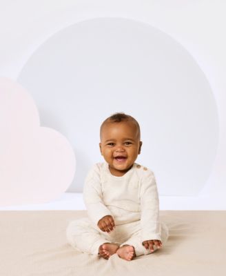 Huggies Baby Boys Floral Printed Top and Pants, 2-Piece Set - Ivory