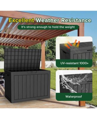 - 45 Gallon Water Resistant Resin Lockable Deck Box