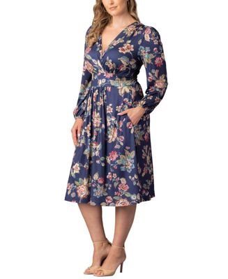 Plus Size Diana Long Sleeve Midi Dress