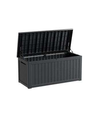 230 gal Patio Waterproof Resin Deck Box Lockable Outdoor Storage Garden Tools