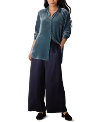 Eileen Fisher - Women's Collared Long-Sleeve Shirt, Regular and Plus