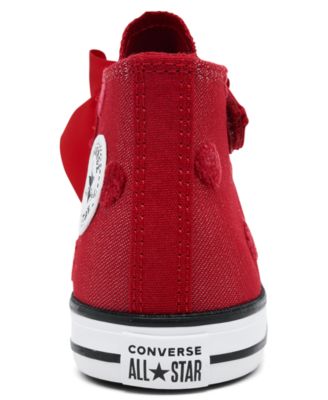 Toddler Girls' Chuck Taylor All Star Bows High Top Fastening Strap Casual Sneakers from Finish Line