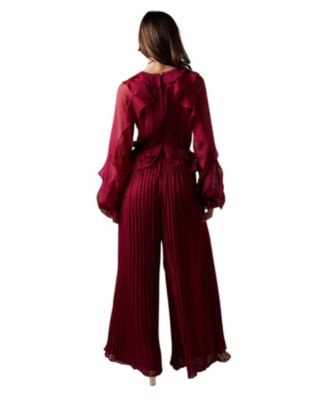 Women's Soft Chiffon Frill Jumpsuit