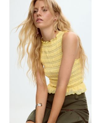 Women's Ruched striped T-shirt