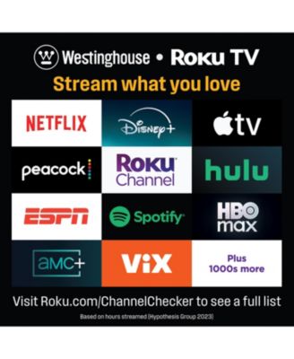 40" Roku Smart TV, FHD QLED, Dolby Digital+, Wi-Fi, Bluetooth, AirPlay, Alexa & Google Assistant Compatible